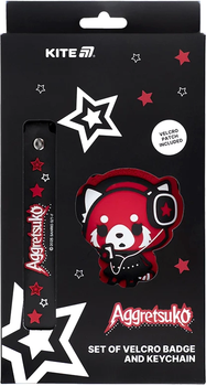 Набір Kite Aggretsuko бейдж на липучці та підвіска (AR25-3010-2)