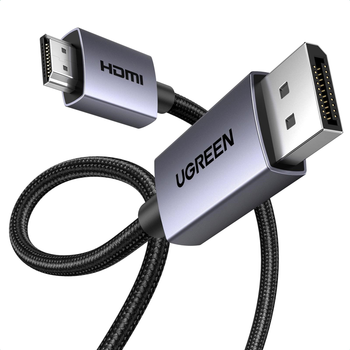 Кабель Ugreen DP125 DisplayPort to HDMI 2.0 4K@30Hz 3 м Black (UGR-35843)