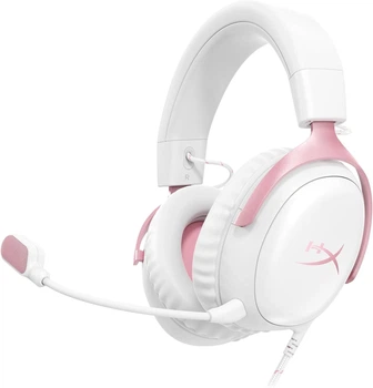 Навушники з мікрофоном HyperX Cloud III White/Pink (9W104AA