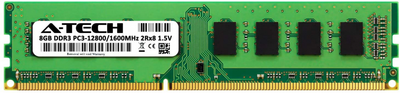 Оперативная память A-Tech 8GB DDR3-1600 (PC3-12800) DIMM 2Rх8 Replacement for KVR16N11/8