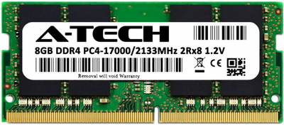 Оперативная память A-Tech 8GB DDR4-2133 (PC4-17000) SODIMM 2Rx8 Replacement for KVR21S15D8/8