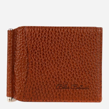 Затискач для купюр чоловічий шкіряний Bella Bertucci 144-015 Рудий (ROZ6501091596)