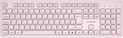 Клавиатура беспроводная Canyon HKB-W01 Silent Wireless EN/UA Beige (CNS-HKBW01BG)