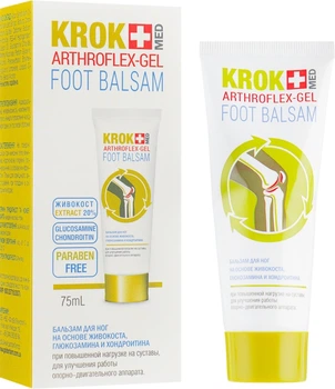 Бальзам для ніг "Крок мед артрофлекс гель" - ФітоБіоТехнології Krok Med ArthroFlex-Gel 75ml (259831-32104)