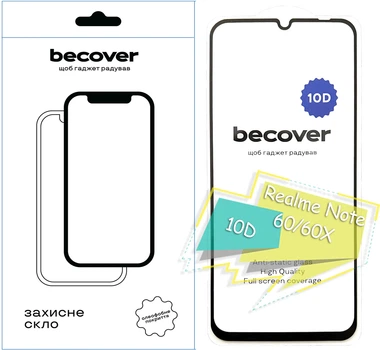 Защитное стекло BeCover для смартфона Realme Note 60/60X 10D Black (BC_713169)