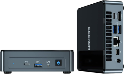 Мини ПК GEEKOM Air11 / Intel Celeron N5095 / RAM 8GB / SSD 256GB / HDMI / LAN / Windows 11 / Черный Б/В