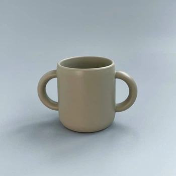 Чашка силіконова дитяча Хакі