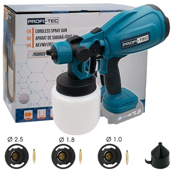 Акумуляторний фарбопульт PROFI-TEC 20V PSG80020 (без акумуляторів та зарядного пристрою, коробка) (006964)