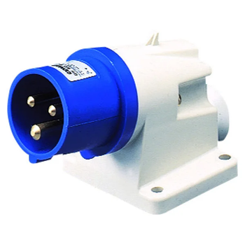 Силовая вилка 2P+E 32А 230В стационарная IP44 синяя [GW60415] IEC 309 HP GEWISS