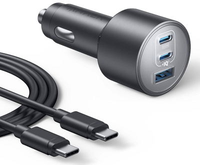 Автомобільний зарядний пристрій Anker USB-C Fast Car 3-Port Charger 167.5W з кабелем Type-C в комплекті