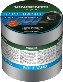 Лента герметизирующая битумная Vincents Polyline Roofband 20 см x 3 м Терра (4751001374497)
