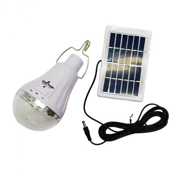 Портативна світлодіодна лампа із сонячною панеллю Solar Light CL-028 7L лампочка з гачком для дому, для дачі, для походу, для відпочинку