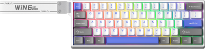 Клавіатура дротова Aula WIN68 HE Max Magnetic Switch Grey/White/Purple USB EN/UA (6978080504081)
