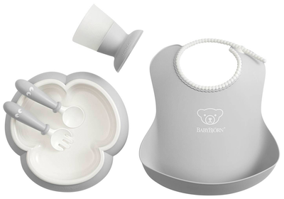 Набір дитячого посуду BabyBjorn Powder Grey, 5 ел.