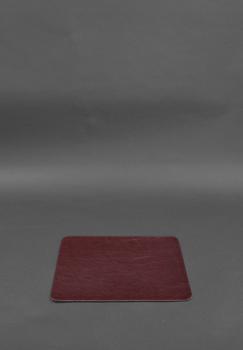 Коврик для мышки из натуральной кожи 1.0 бордовый краст (A-027796)