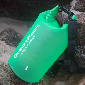Герметичная сумка для экшн-камер Puluz 2 л зеленая, водонепроницаемая. (A47F16A03417)