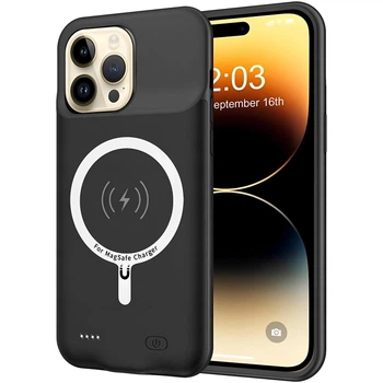 Чехол powerbank iBattery для iPhone 14 Pro Max Slan QI MagSafe 6000 mAh Black