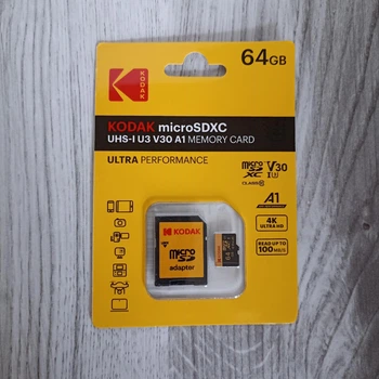 Карта памяти, Kodak флешка 64GB microSD U3 A1 V30 class 10 для камер телефонов