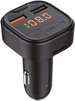 FM-трансмиттер ArmorStandart ASF1 18W QC3.0 2xUSB Black (ARM82826)