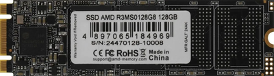 Dysk SSD AMD Radeon R3 128GB M.2 2280 SATA III 3D NAND TLC (R3MS0128G8)