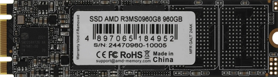Dysk SSD AMD Radeon R3 960GB M.2 2280 SATA III 3D NAND TLC (R3MS0960G8)
