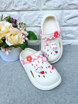 Кроксы Babyshop для девочек белые 33/34р 19,5см к.1727