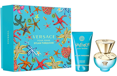 Подарунковий набір для жінок Versace Dylan Turquoise Pour Femme Туалетна вода 30 мл + Парфумований гель для тіла 50 мл (8011003879502)