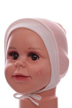 Чіпчик на зав'язках для дівчинки інтерлок Babykroha персиковий 3м+ (53339)