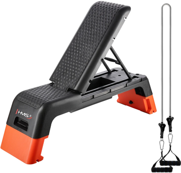 Step do aerobiku HMS AS009 PRO COMMERCIAL regulowany z funkcją ławki (17-44-033) (5907695598100)