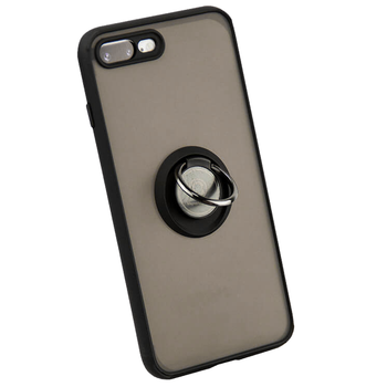 Чохол Fiji Colorframe для Apple iPhone 8 Plus матовий бампер з кільцем підставкою Black