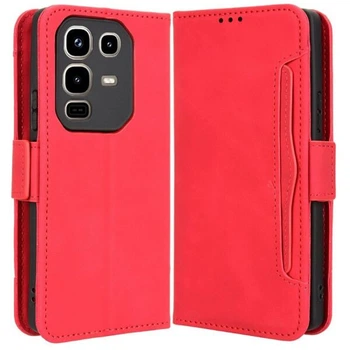 Чехол-книжка с кармашками Deexe Wallet Stand для Infinix Note 50 / Note 50 Pro - Red