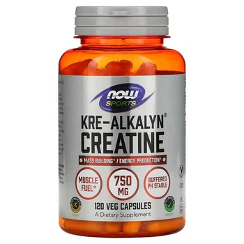Креатин Now Kre-Alkalyn Creatine, 1,500 mg, 120 Capsules (750 mg per Capsule)