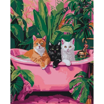 Картина за номерами "Коти у ванній" 11692-AC 40x50 см