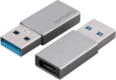 Adapter 4smarts USB Type-A 3.0 - USB Type-C 2pcs. Silver (4252011904471)