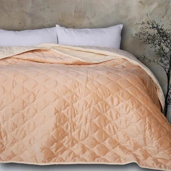 Покрывало MirSon №5050 Velor charm Beige Полуторный 150x210 см Велюр + Микрофибра (2200008376772)