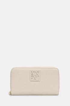 Гаманець з квадратним логотипом Armani Exchange бежевий XW000361