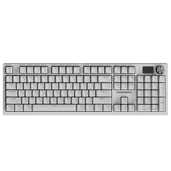 Механическая проводная клавиатура LANGTU LT-104 с переключателями hotswap, Type-C, Bluetooth, 2,4 ГГц, RGB подсветка клавиш и стороны, 104 клавиш (раскладка ENG, QWERTY) Цвет - Белый
