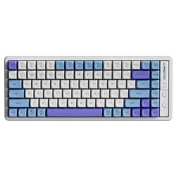 Механическая беспроводная клавиатура LANGTU GK85 с тремя режимами Type-C, Bluetooth и 2,4 ГГц, RGB подсветка клавиш, 85 клавиш (раскладка ENG-UA, QWERTY, Gold Red Switch). Цвет - Морской синий