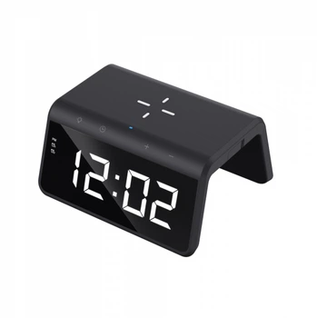 Бездротовая зарядка с часами 3в1 HAVIT W320 15W Black