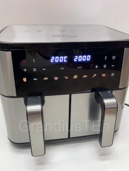 Аерофритюрниця Zepline ZP-209, 4000 Вт, 12 літрів (6 л + 6 л), безмасляна фритюниця, кухонний аерогриль