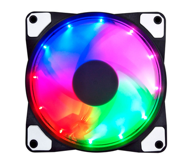 Кулер корпусной 12025 DC sleeve fan 3pin + 4pin - 120*120*25мм, 12V, 1100об - мин, 16LED, RGB