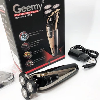 Электробритва Gemei GM-7720 - профессиональная, беспроводная, мощная мужская бритва с плавающими головками