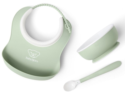Набір дитячого посуду BabyBjorn Powder Green, 3 ел.
