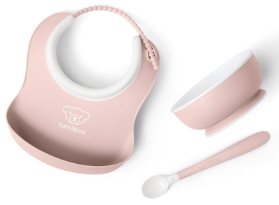 Набір дитячого посуду BabyBjorn Powder Pink, 3 ел.