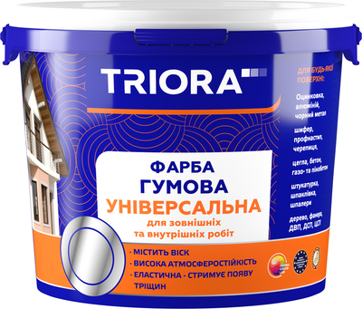 Фарба TRIORA гумова універсальна 6 кг 44 RAL 8017 Темно-коричнева (4823048033597)