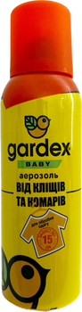 Аерозоль на дитячий одяг Gardex Baby від комарів та кліщів 100 мл (5908310094359)