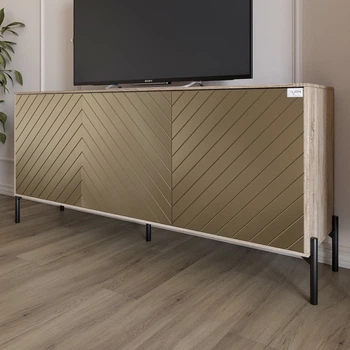 Тумба Lion Амарант 168x40x76.5 см Дуб Сонома/Перламутровый металлик (LION-043036)