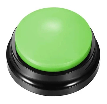 Звуковая кнопка для собак и кошек Pet Button с голосовой командой Зеленый 9×4.5 см