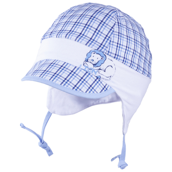 Шапочка для новонародженого з UV+50 tutu 04576 36-38 Біло-синя