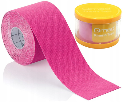 Тейп кінезіо Kinesio Tape Qmed (med0000527) Рожевий